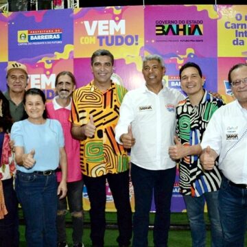 Barreiras Folia 2025 começa com a presença do governador Jerônimo Rodrigues e com shows eletrizantes