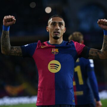 Raphinha se torna brasileiro com mais gols em uma só edição da Champions League