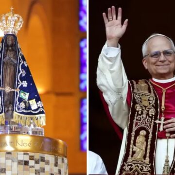 Papa Leão XIV é oficialmente convidado para visitar Aparecida (SP), cidade da Padroeira do Brasil